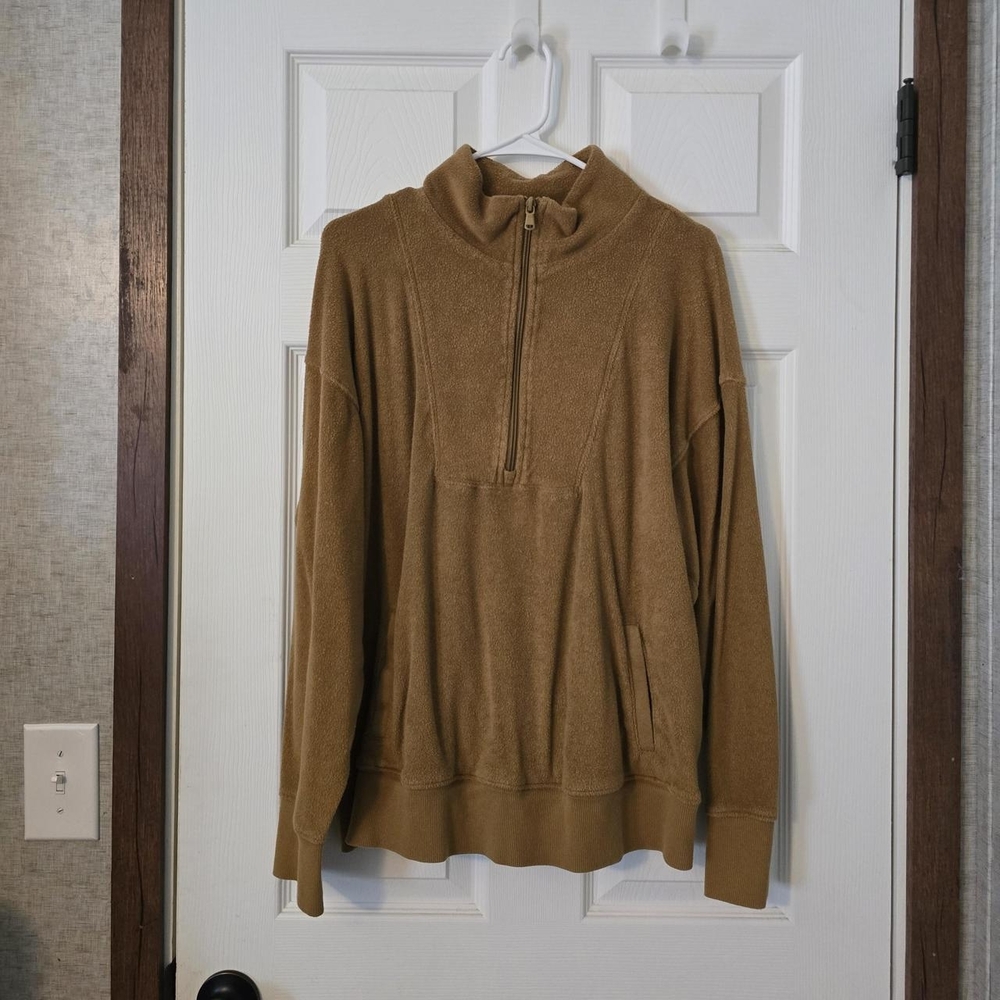 Aerie Offline Terry Cloth Half Zip